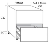 Qualiform Floor Unit 600/900 Pot Drawer