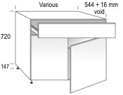 Qualiform Floor Unit 600/900 1 Drawer