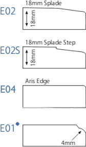 Qualiform Vinyl Wrap Doors - Edge Profiles E02, E02S, E04 and E01