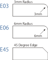Qualiform Vinyl Wrap Doors - Edge Profiles E03, E06 and E45